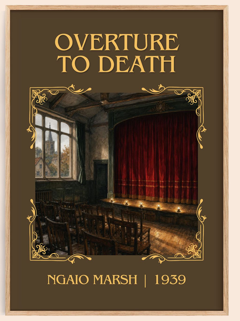 Overture to Death Classic Book Art Print by Ngaio Marsh – book poster