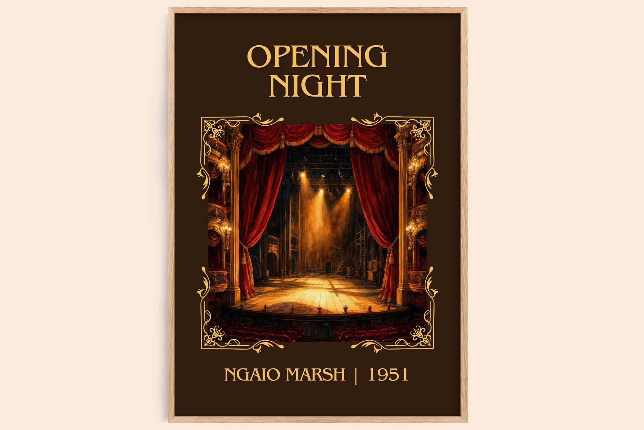 Opening Night Classic Book Art Print by Ngaio Marsh
