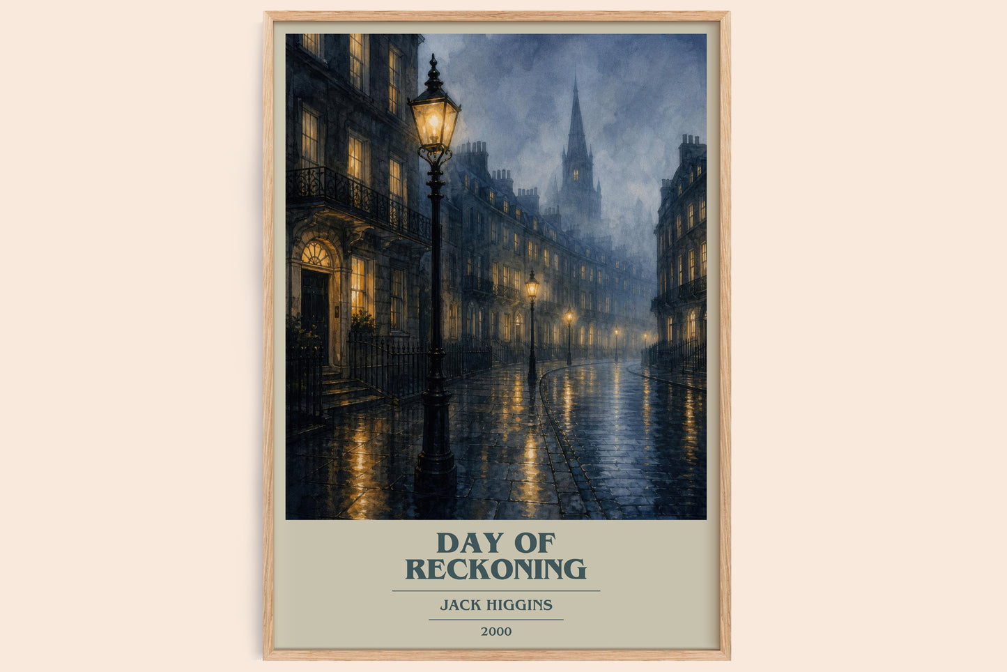 Day Of Reckoning book cover book poster by Jack Higgins – framed literary art print