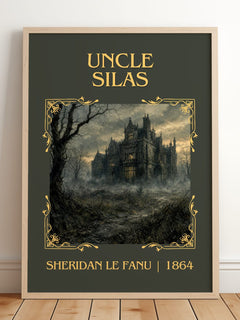 Uncle Silas Classic Book Art Print by Sheridan Le Fanu – framed print leaning on a wooden floor