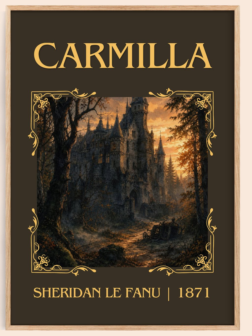 Carmilla Classic Book Art Print by Sheridan Le Fanu – book poster
