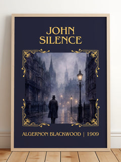 John Silence Classic Book Art Print by Algernon Blackwood – framed print leaning on a wooden floor