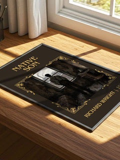 Native Son Classic Book Art Print by Richard Wright – print on a sunlit desk
