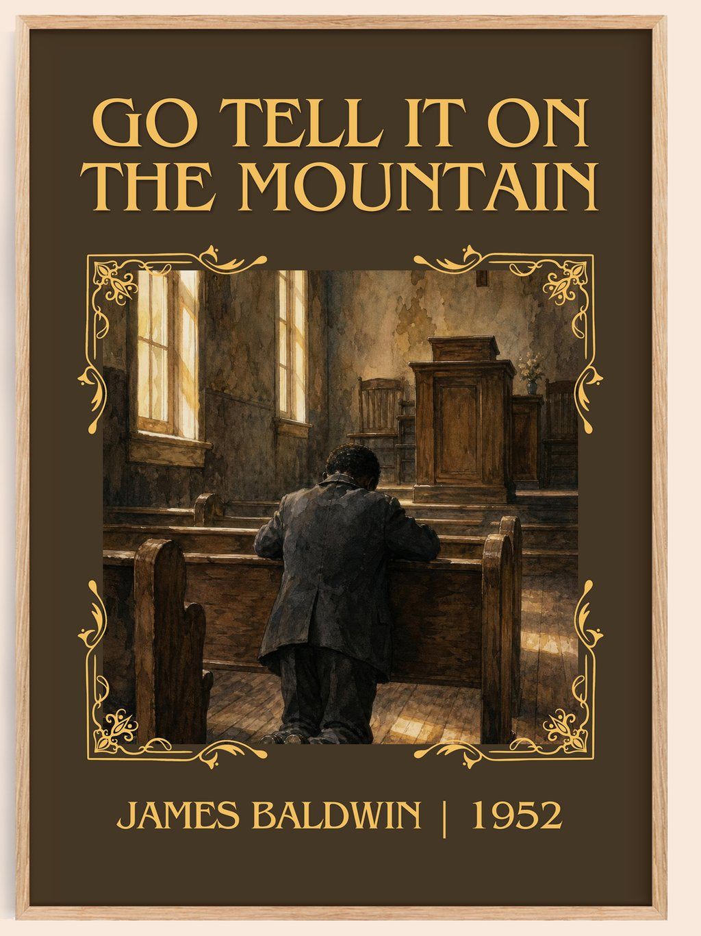 Go Tell It on the Mountain Classic Book Art Print by James Baldwin – book poster