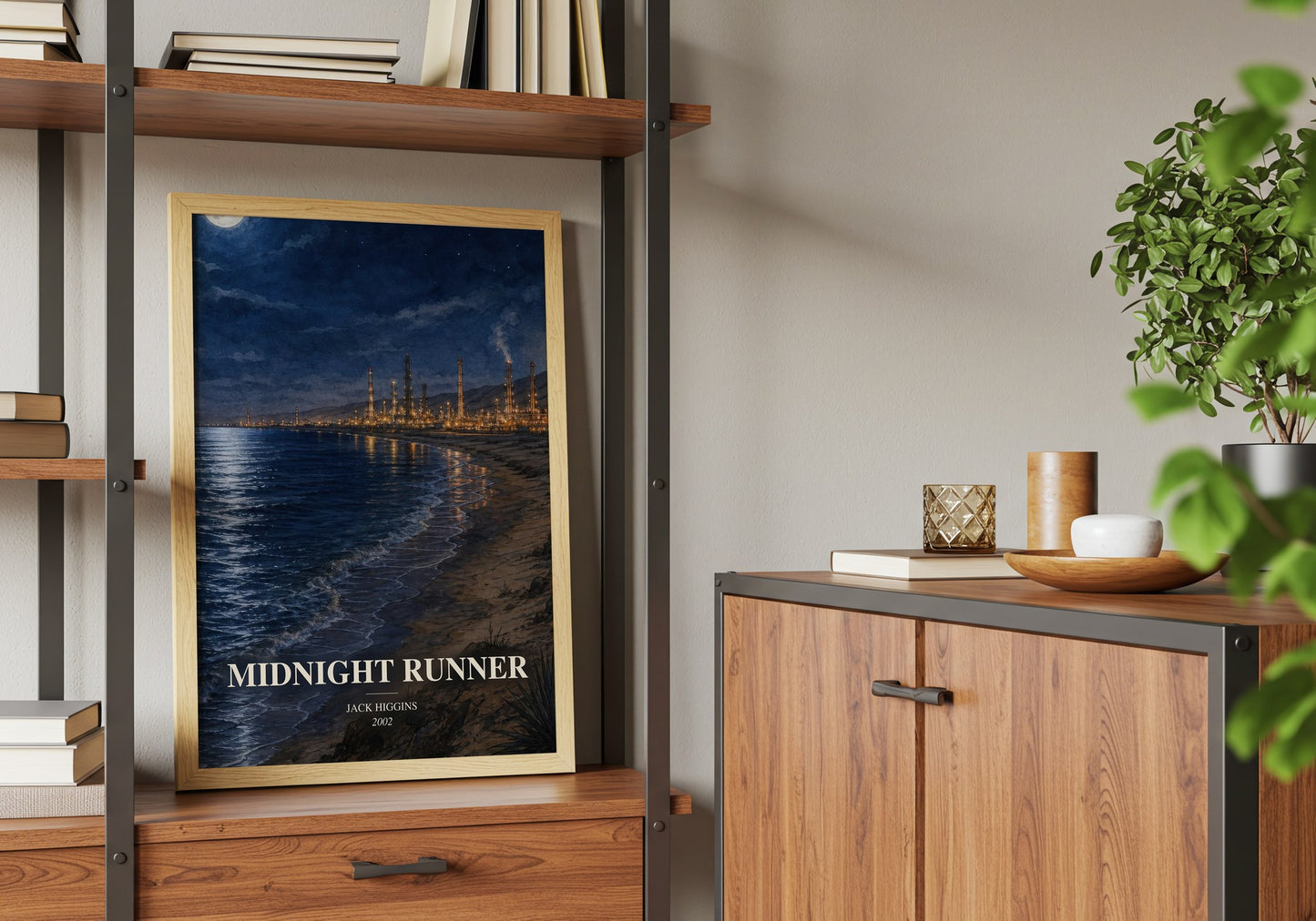 Midnight Runner book watercolour illustration paper finish options – matte satin gloss