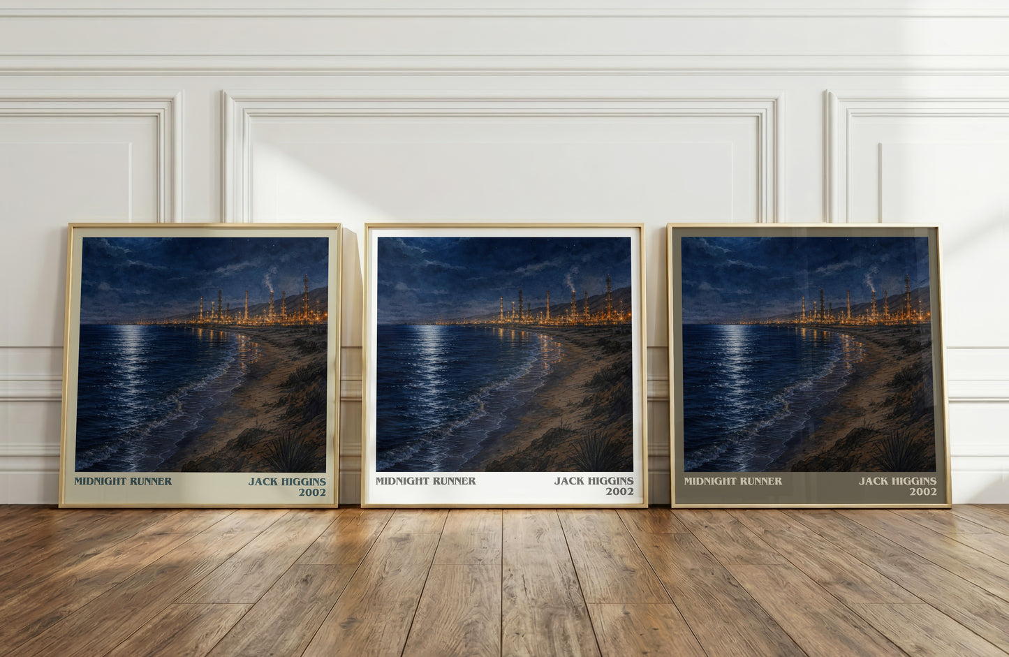 Midnight Runner literary art print colour and style options – Jack Higgins book art