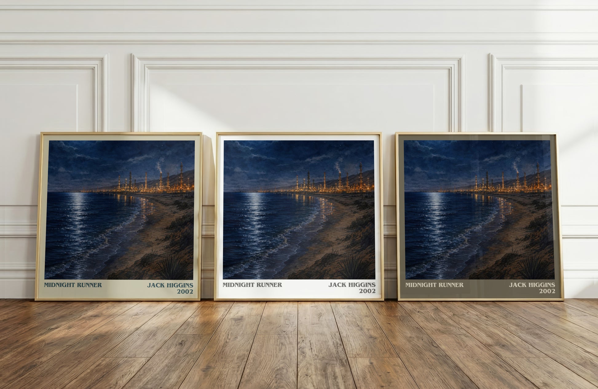 Midnight Runner literary art print colour and style options – Jack Higgins book art
