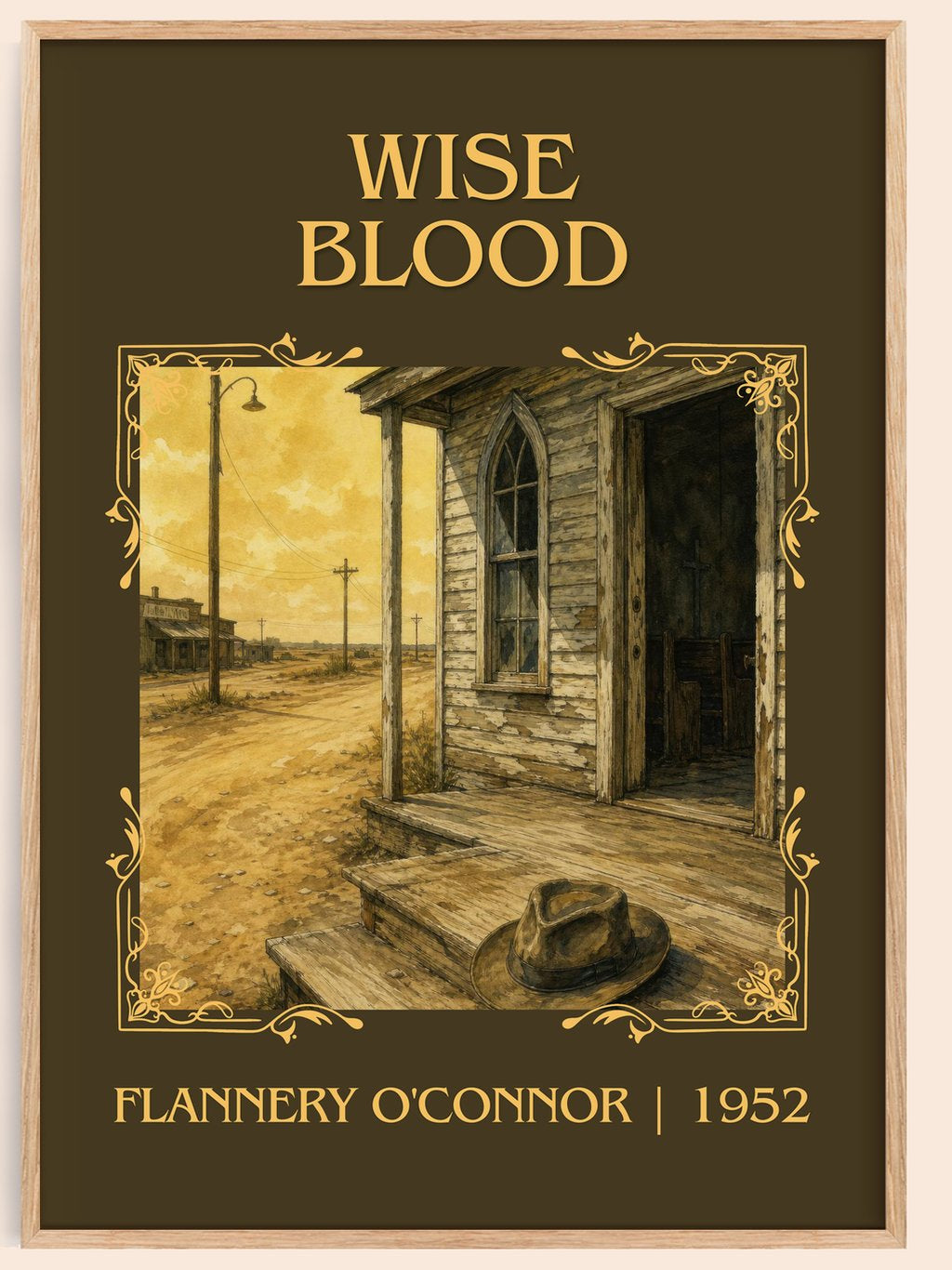 Wise Blood Classic Book Art Print by Flannery O'Connor – book poster