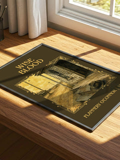 Wise Blood Classic Book Art Print by Flannery O'Connor – print on a sunlit desk