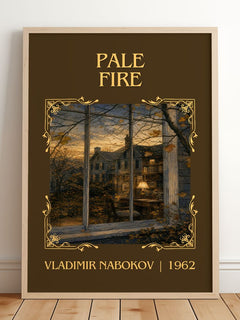 Pale Fire Classic Book Art Print by Vladimir Nabokov – framed print leaning on a wooden floor