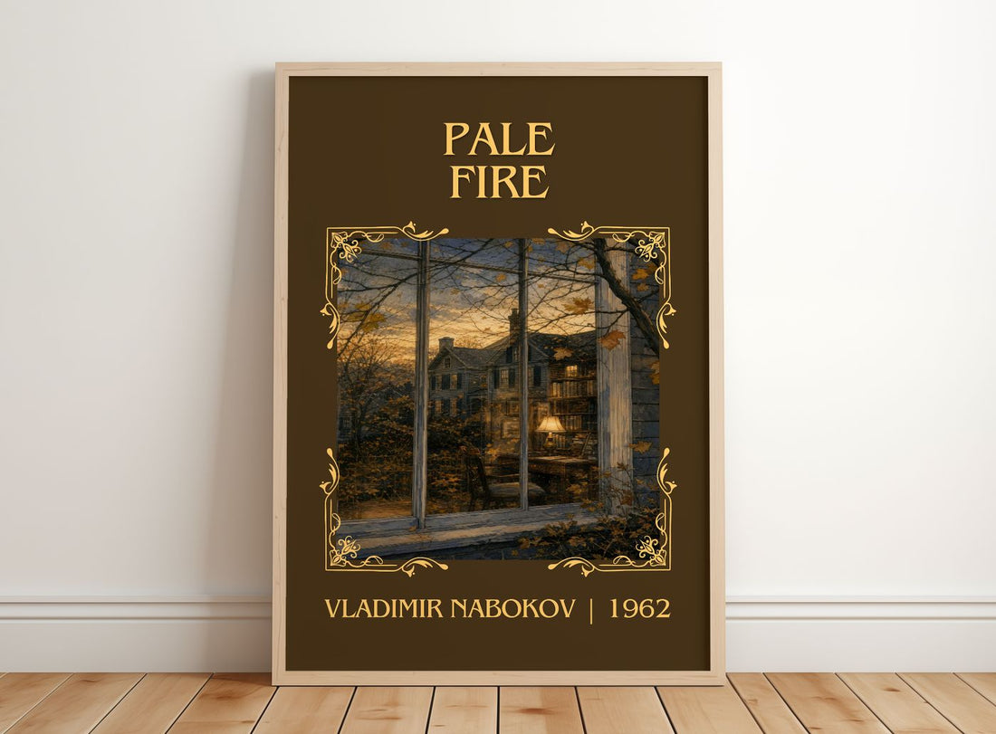 Pale Fire Classic Book Art Print by Vladimir Nabokov – framed print leaning on a wooden floor