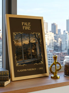 Pale Fire Classic Book Art Print by Vladimir Nabokov – framed print on a city-view windowsill