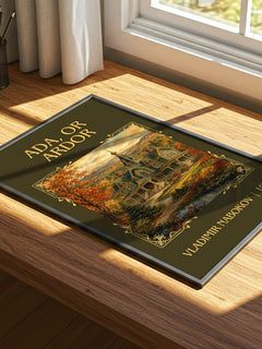 Ada, or Ardor Classic Book Art Print by Vladimir Nabokov – print on a sunlit desk