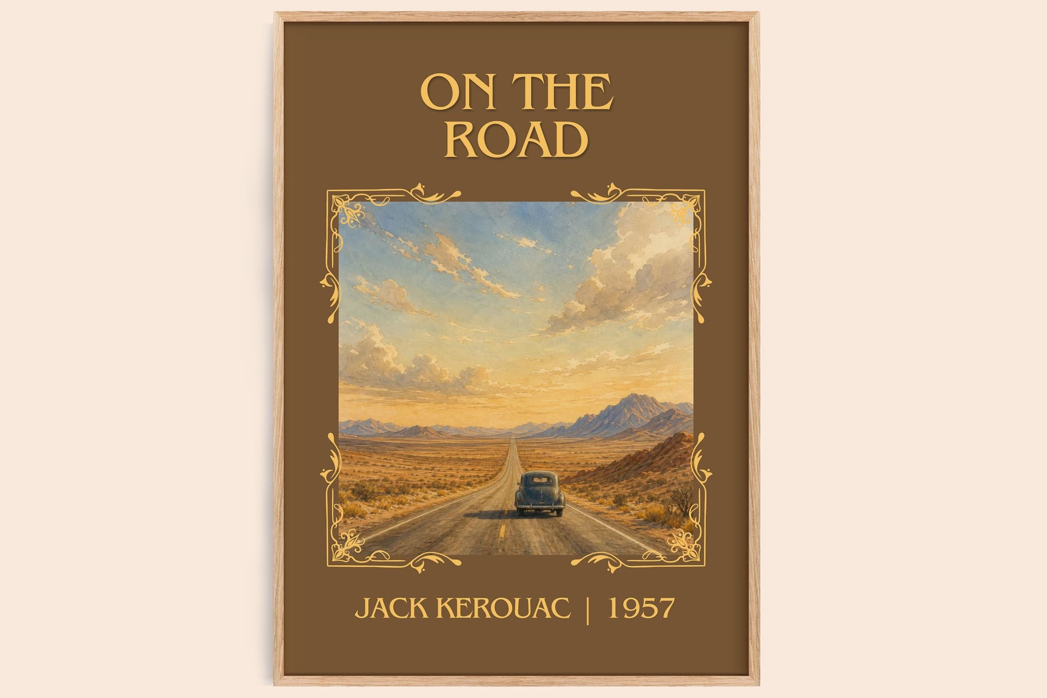 On the Road Classic Book Art Print by Jack Kerouac