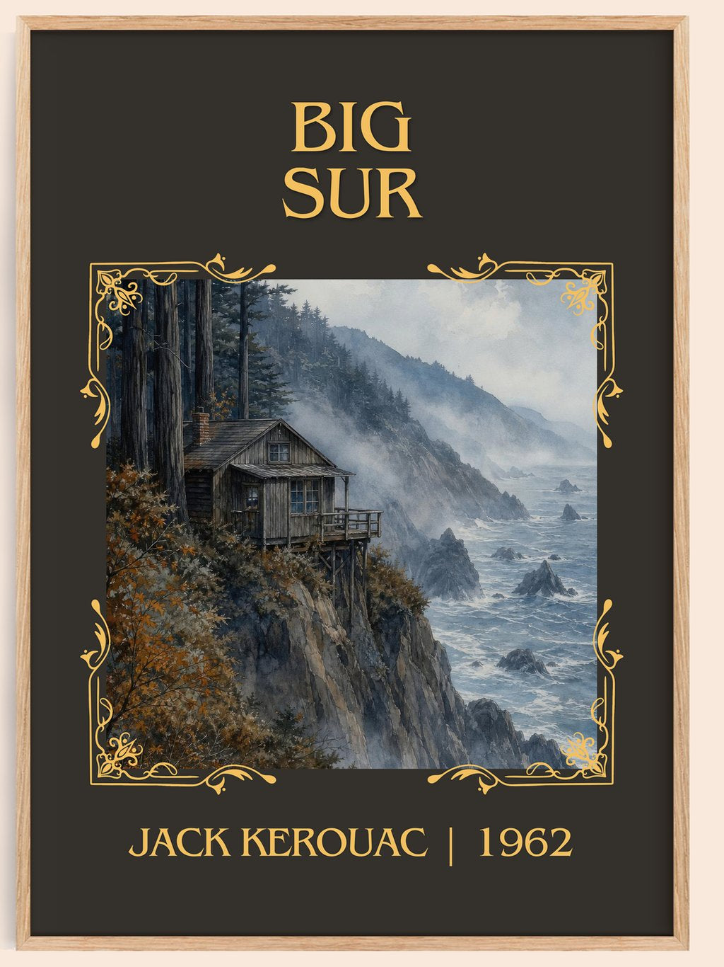 Big Sur Classic Book Art Print by Jack Kerouac – book poster