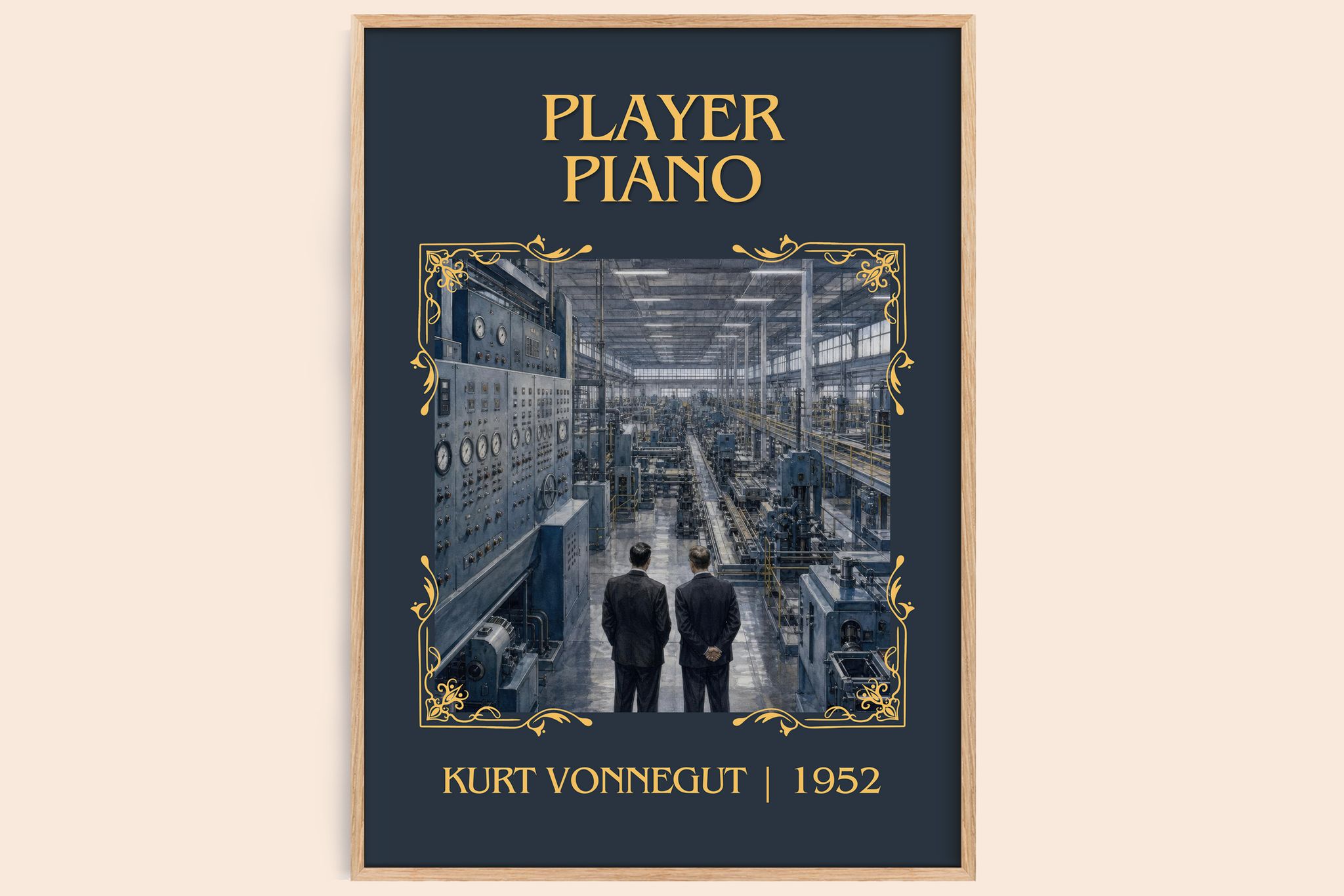 Player Piano Classic Book Art Print by Kurt Vonnegut