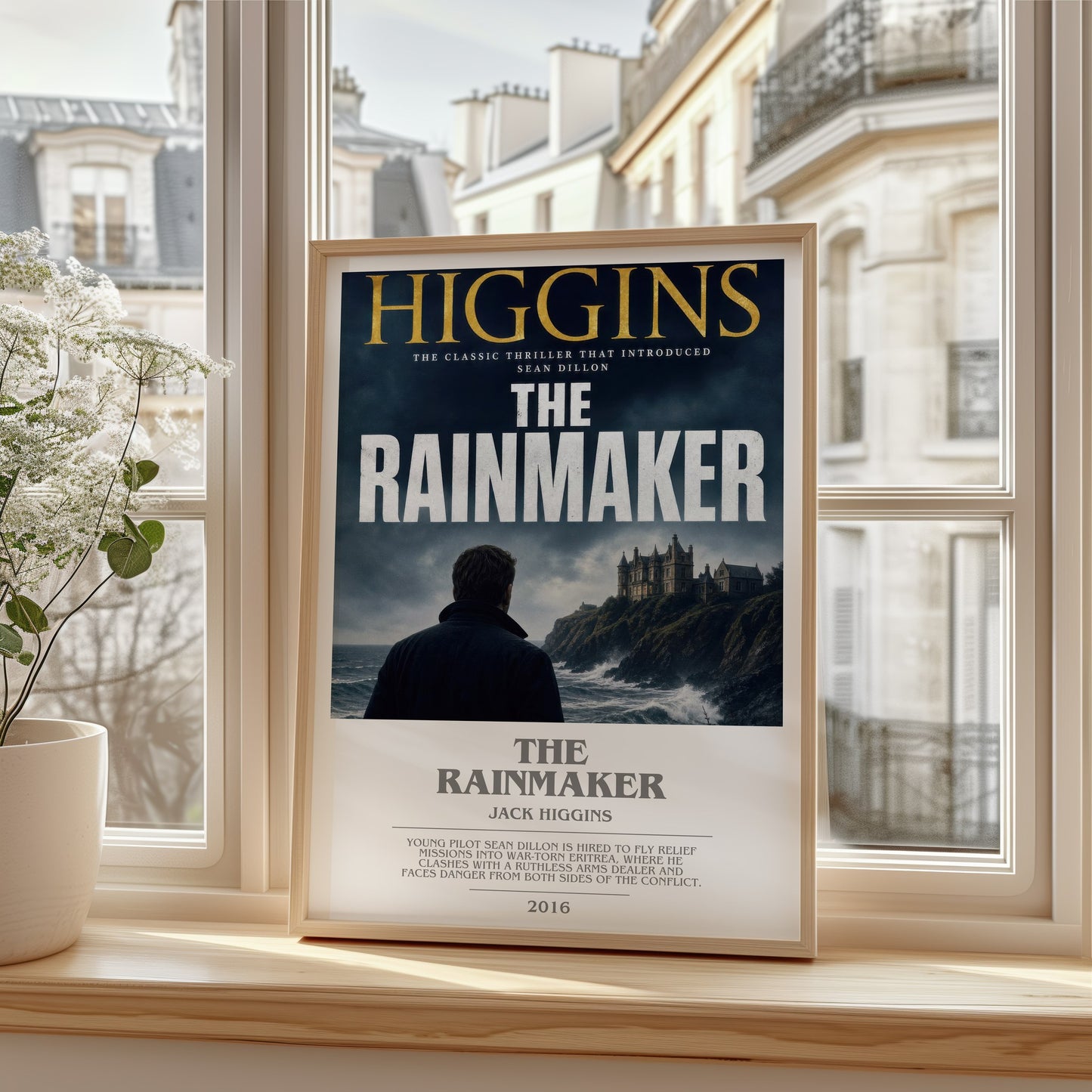 The Rainmaker bookish poster colour and style options – Jack Higgins book art
