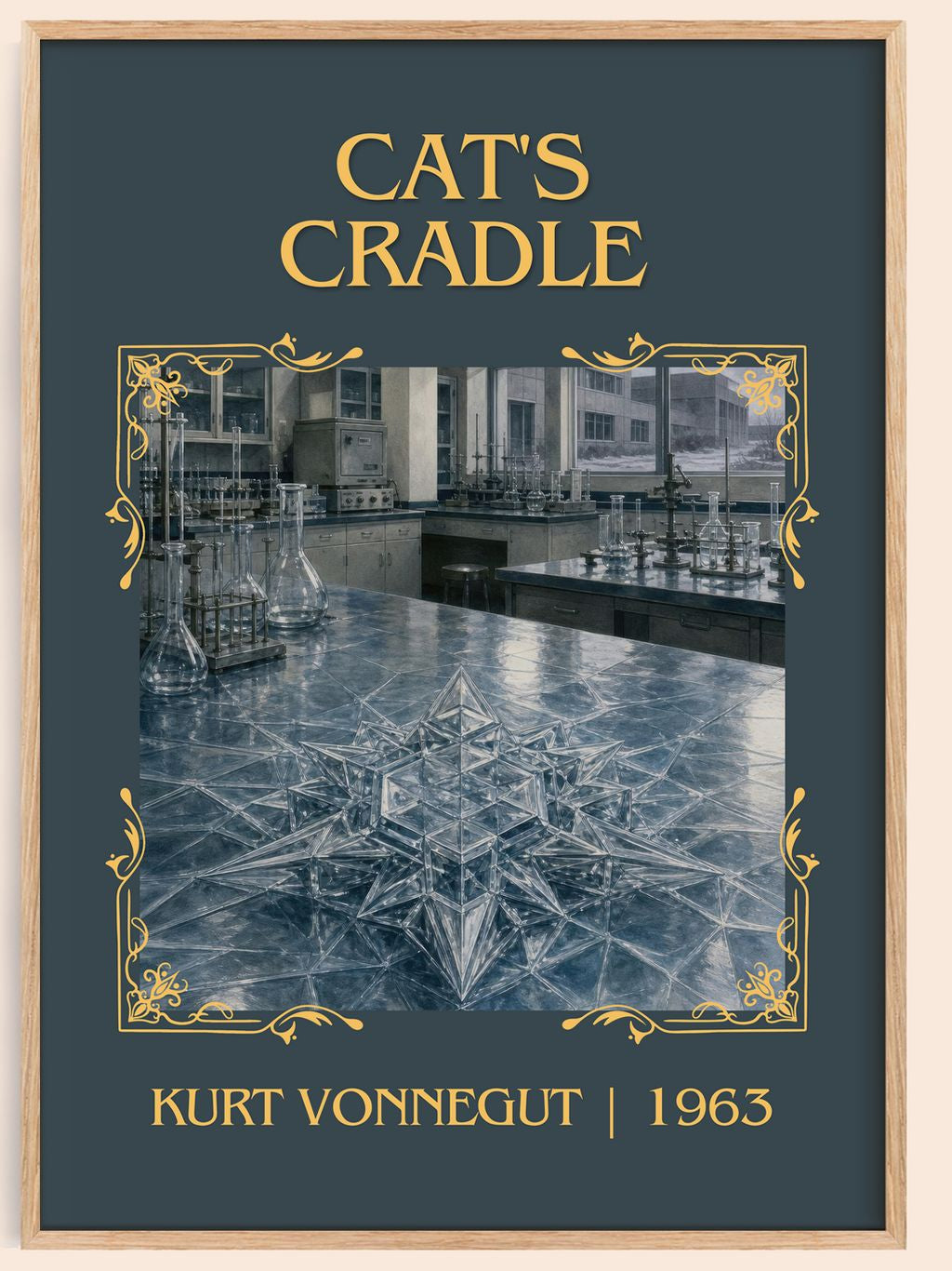 Cat's Cradle Classic Book Art Print by Kurt Vonnegut – book poster