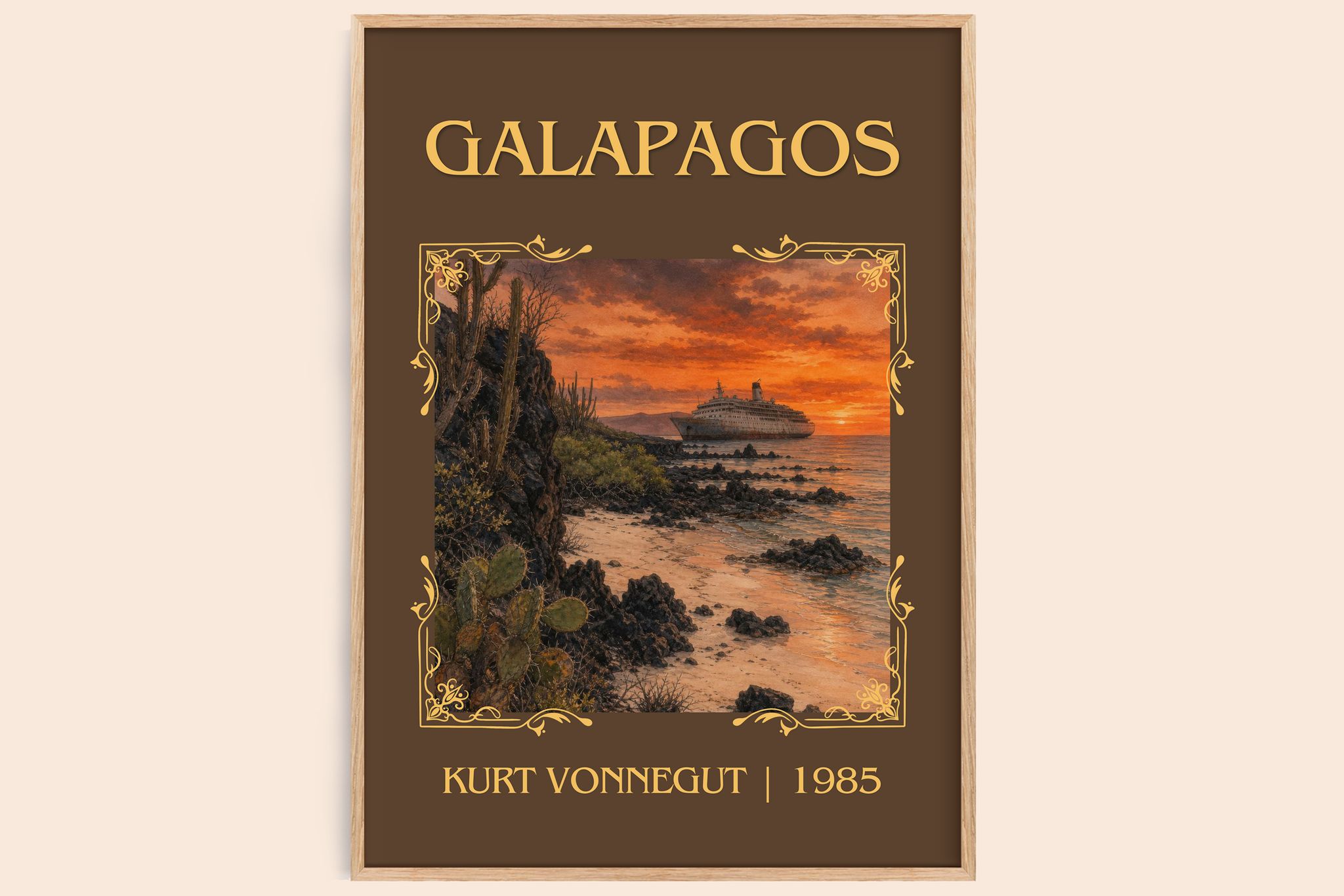 Galápagos Classic Book Art Print by Kurt Vonnegut