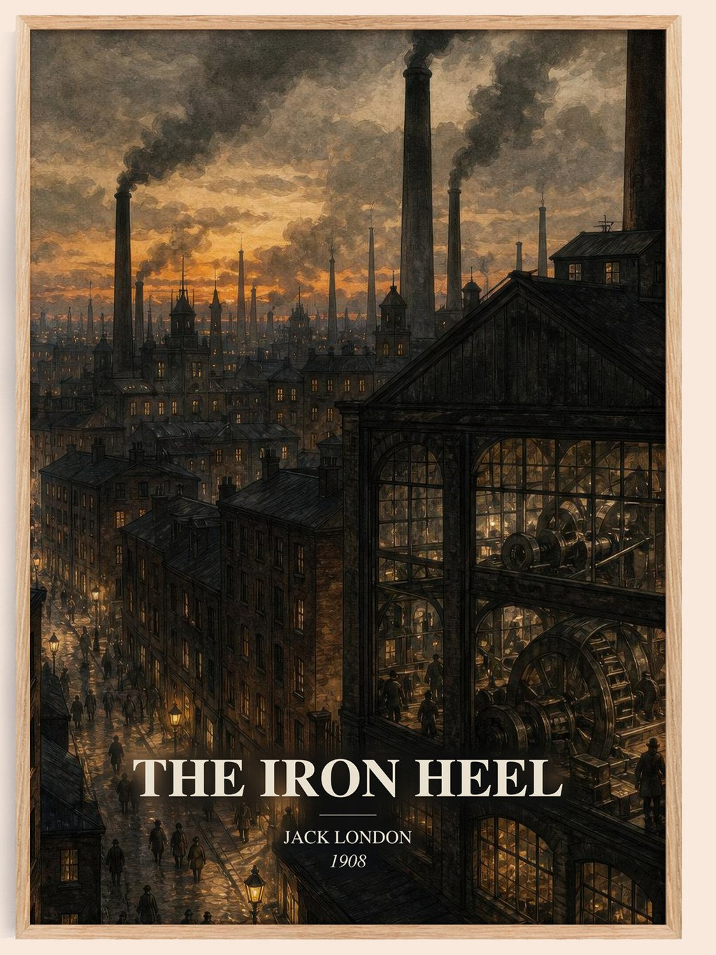 The Iron Heel watercolour book poster by Jack London – framed literary art print