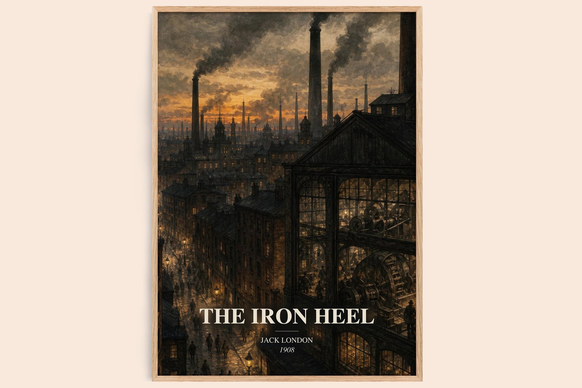 The Iron Heel watercolour book poster by Jack London – framed literary art print