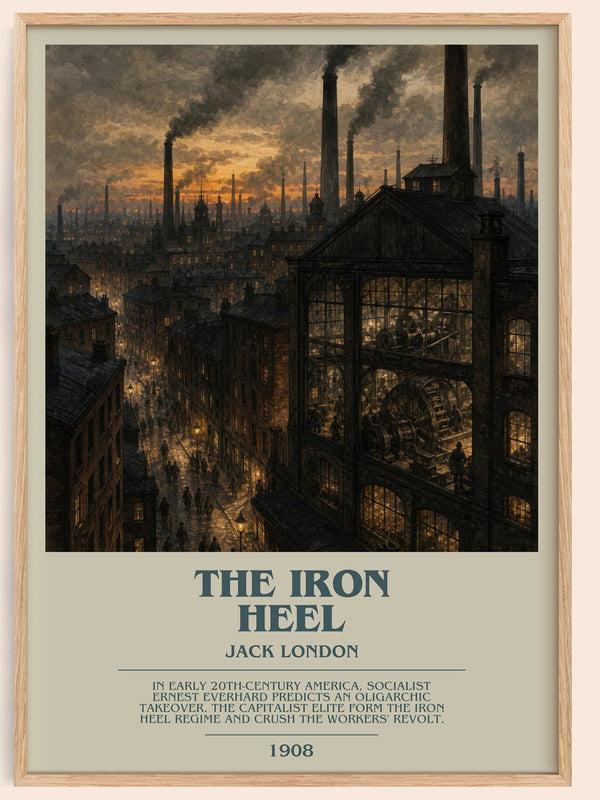 The Iron Heel bookish book poster by Jack London – framed literary art print