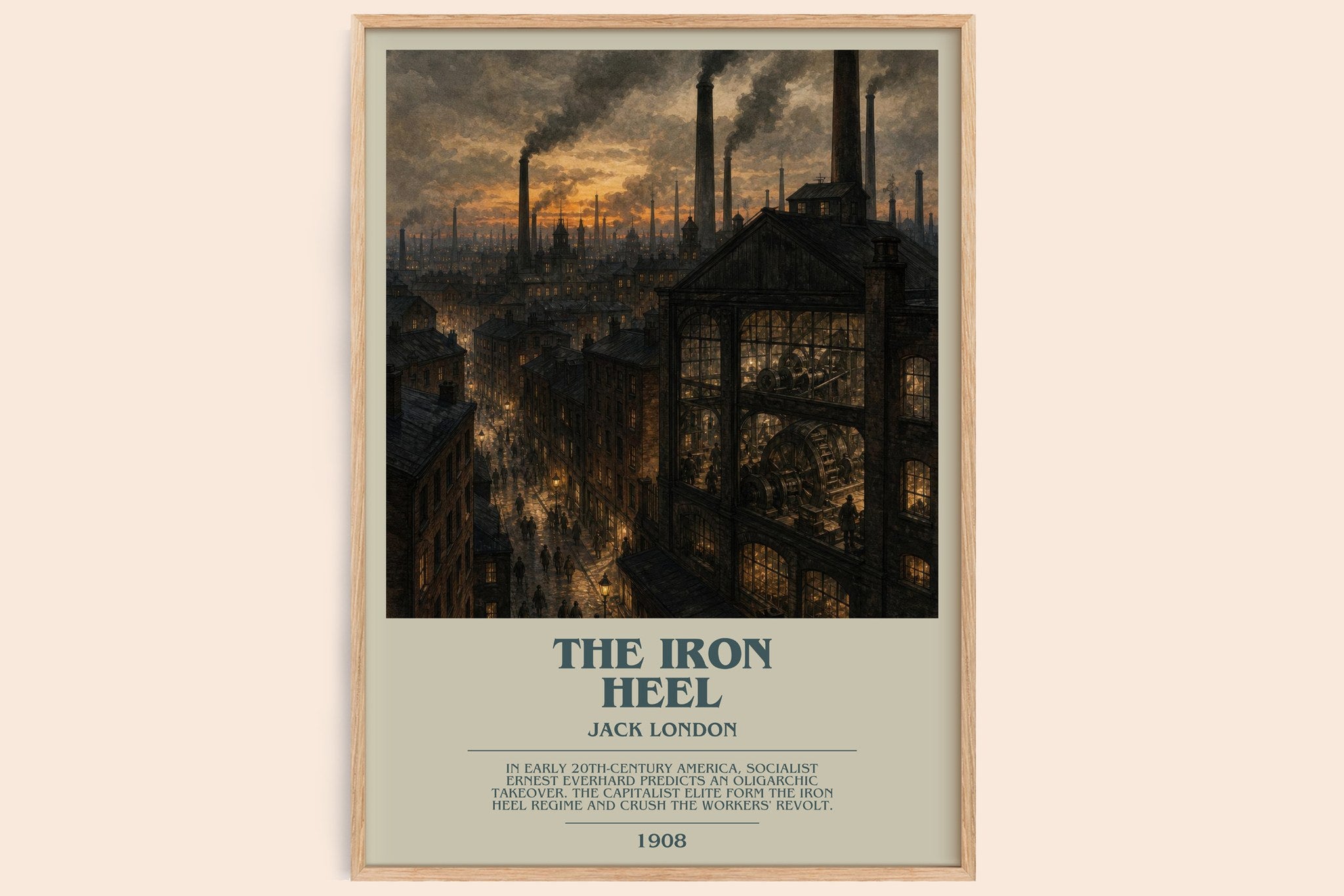 The Iron Heel Bookish Wall Art by Jack London