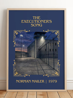 The Executioner's Song Classic Book Art Print by Norman Mailer – framed print leaning on a wooden floor