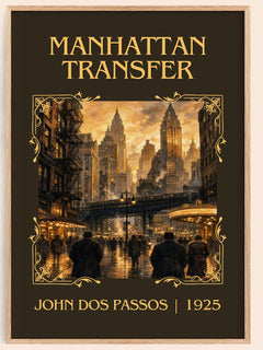 Manhattan Transfer Classic Book Art Print by John Dos Passos – book poster