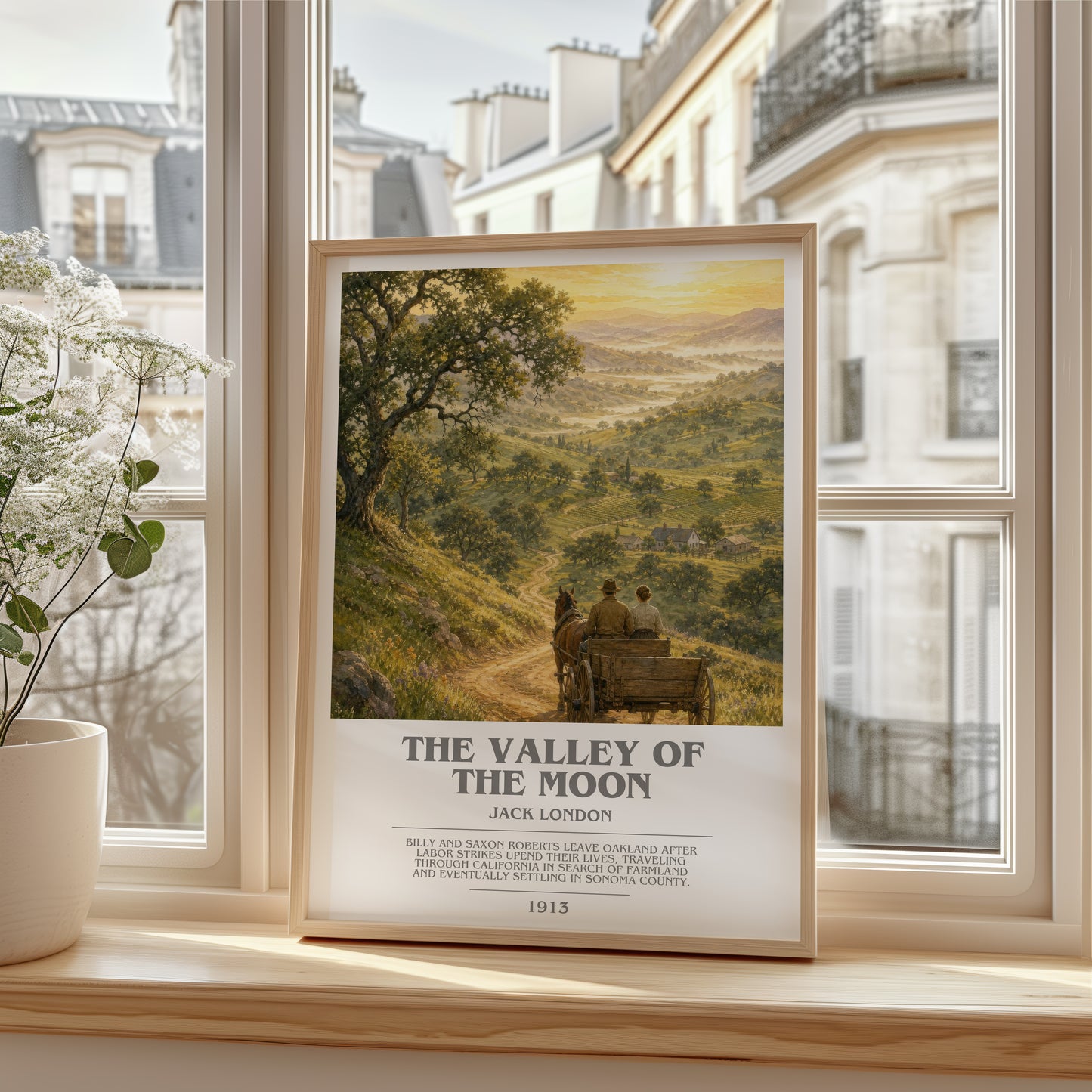 The Valley Of The Moon bookish poster colour and style options – Jack London book art