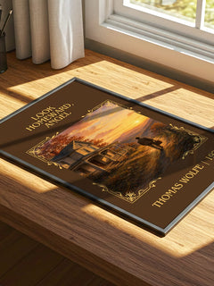 Look Homeward, Angel Classic Book Art Print by Thomas Wolfe – print on a sunlit desk