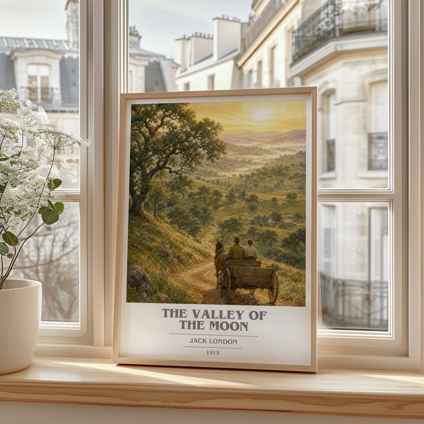 The Valley Of The Moon book cover poster colour and style options – Jack London book art