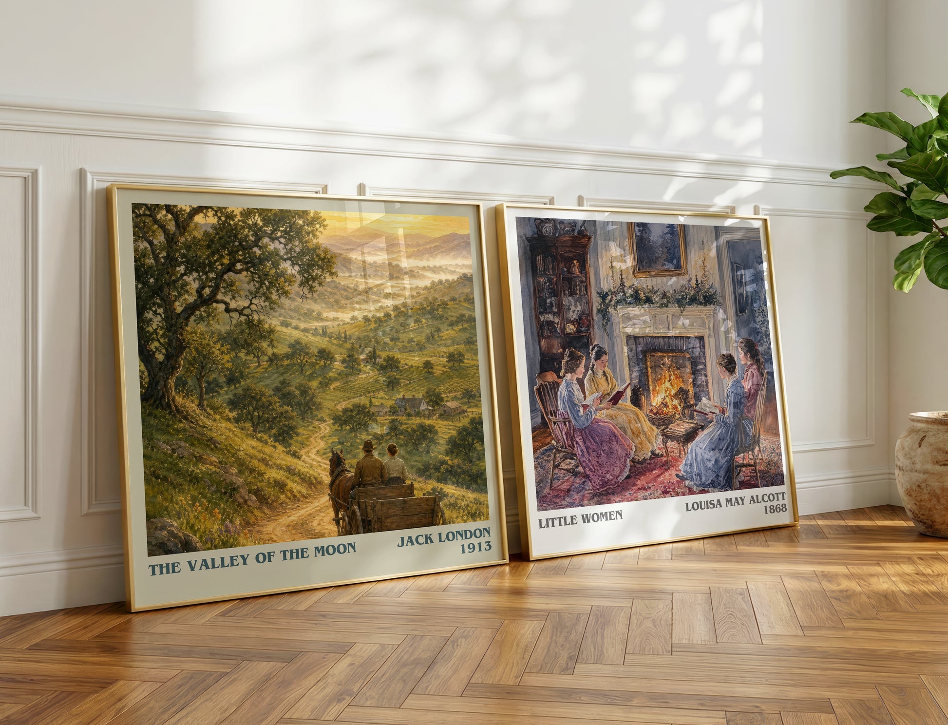The Valley Of The Moon literary print on bookshelf – Jack London fan gift