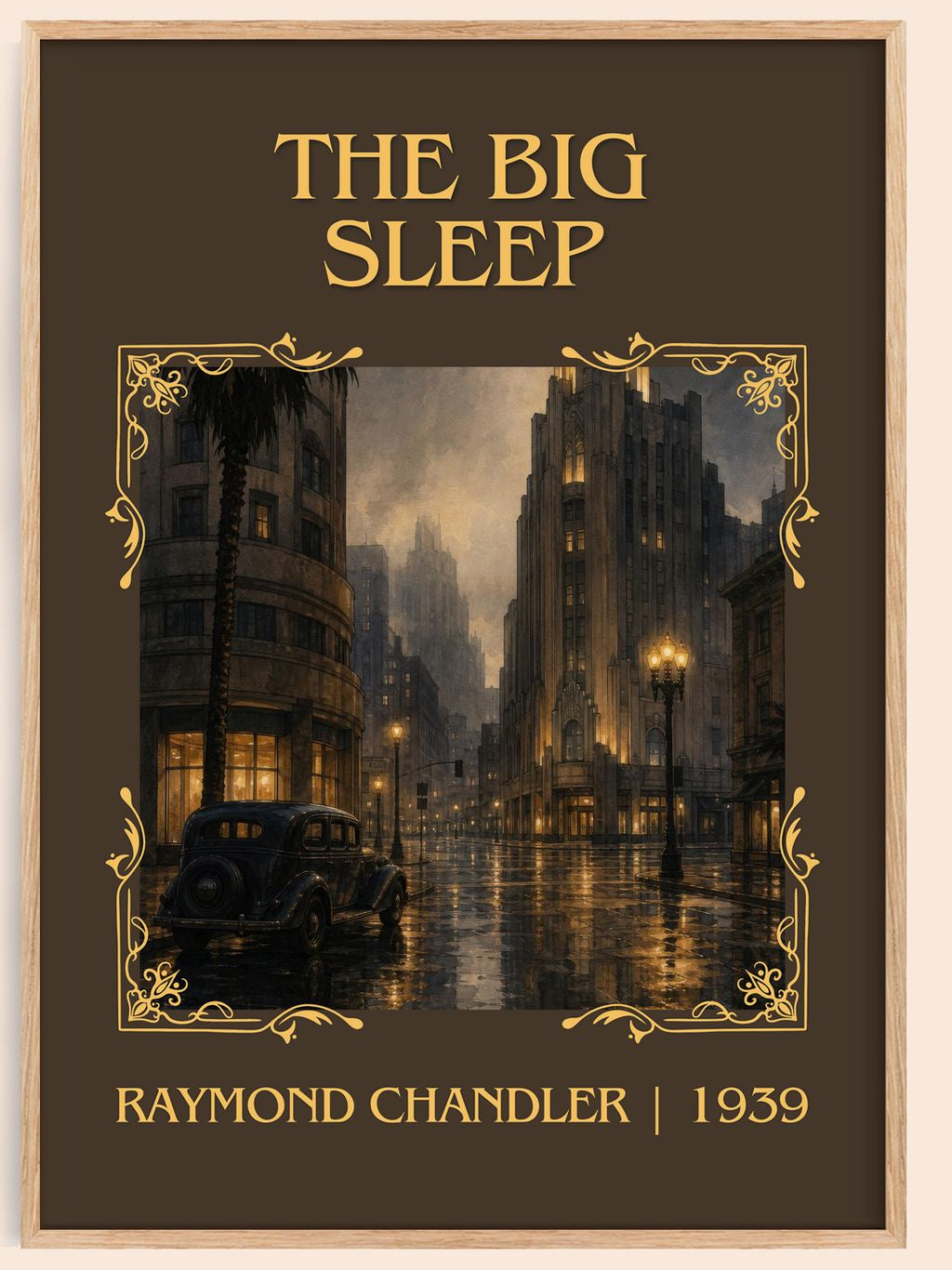 The Big Sleep Classic Book Art Print by Raymond Chandler – book poster