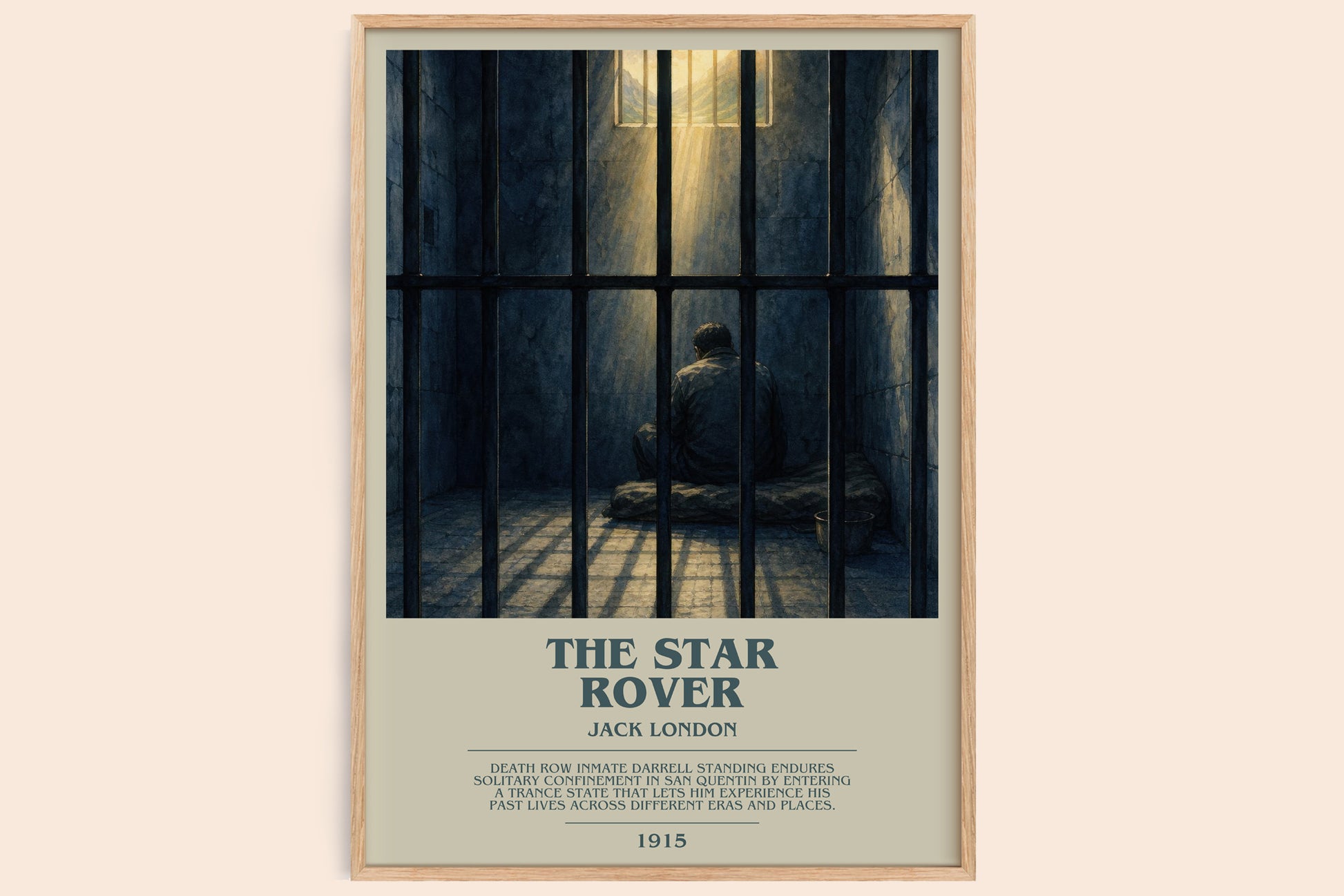 The Star Rover bookish book poster by Jack London – framed literary art print