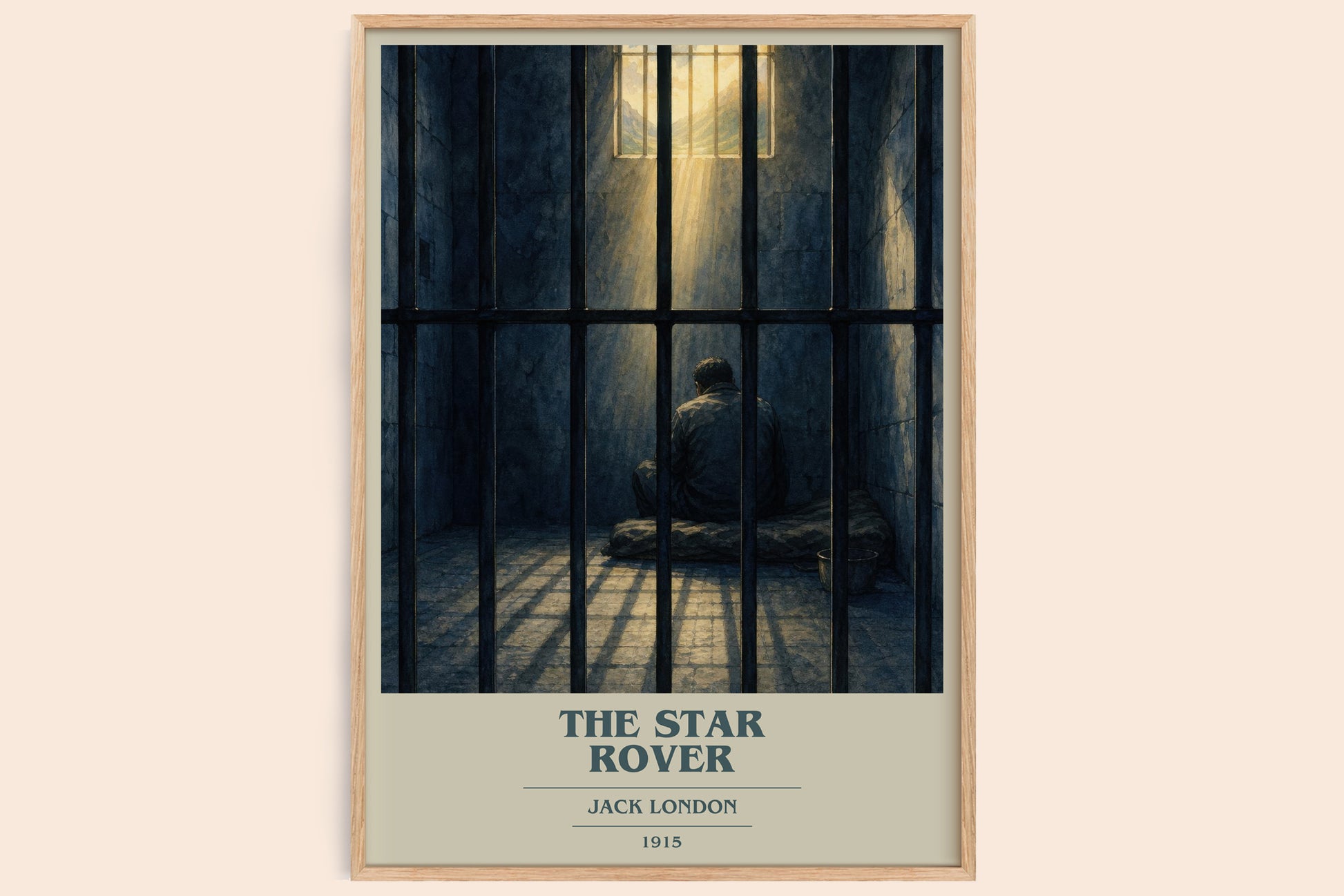 The Star Rover book cover book poster by Jack London – framed literary art print