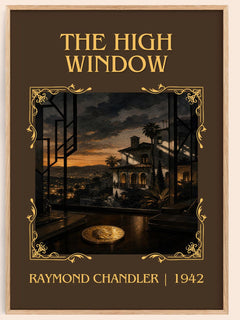 The High Window Classic Book Art Print by Raymond Chandler – book poster