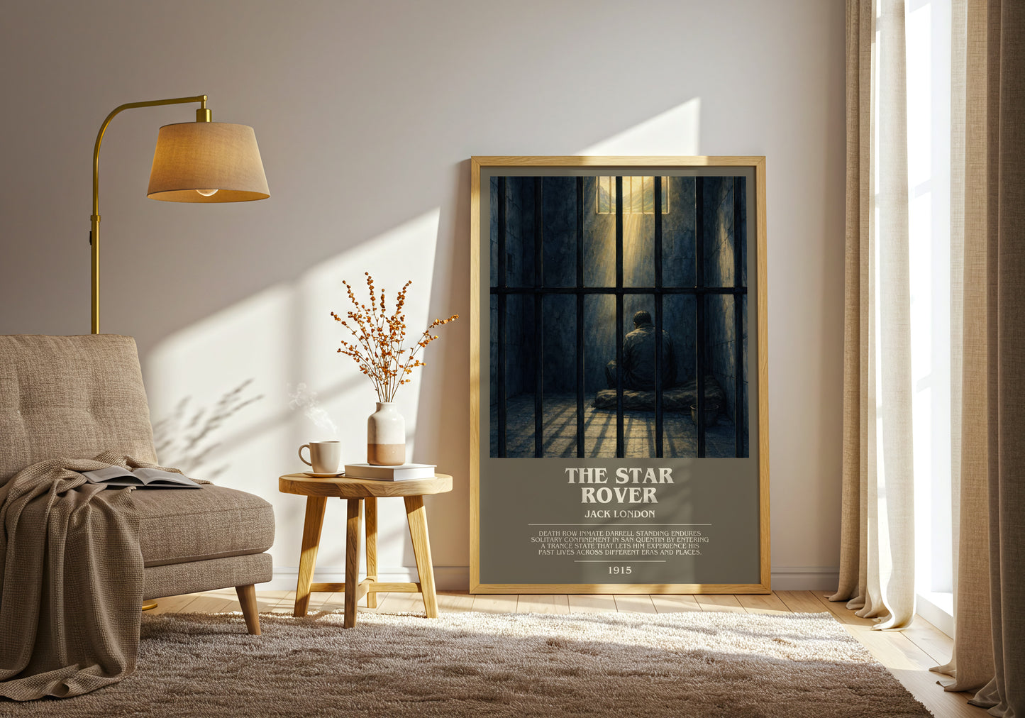 The Star Rover bookish print on bookshelf – Jack London fan gift