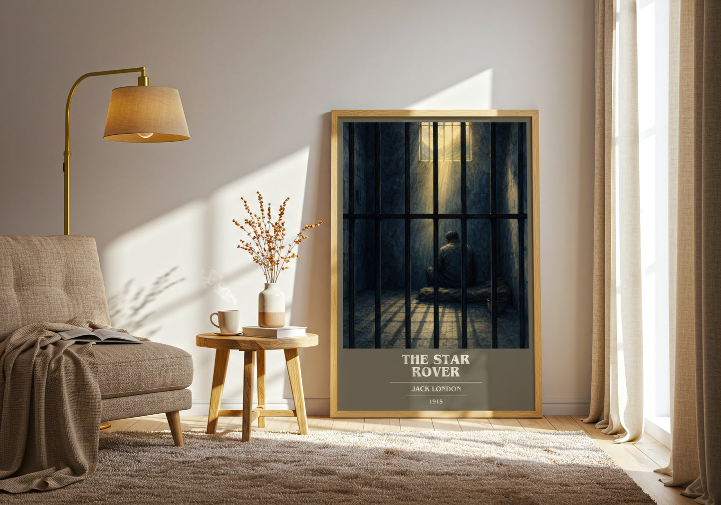 The Star Rover book cover print on bookshelf – Jack London fan gift