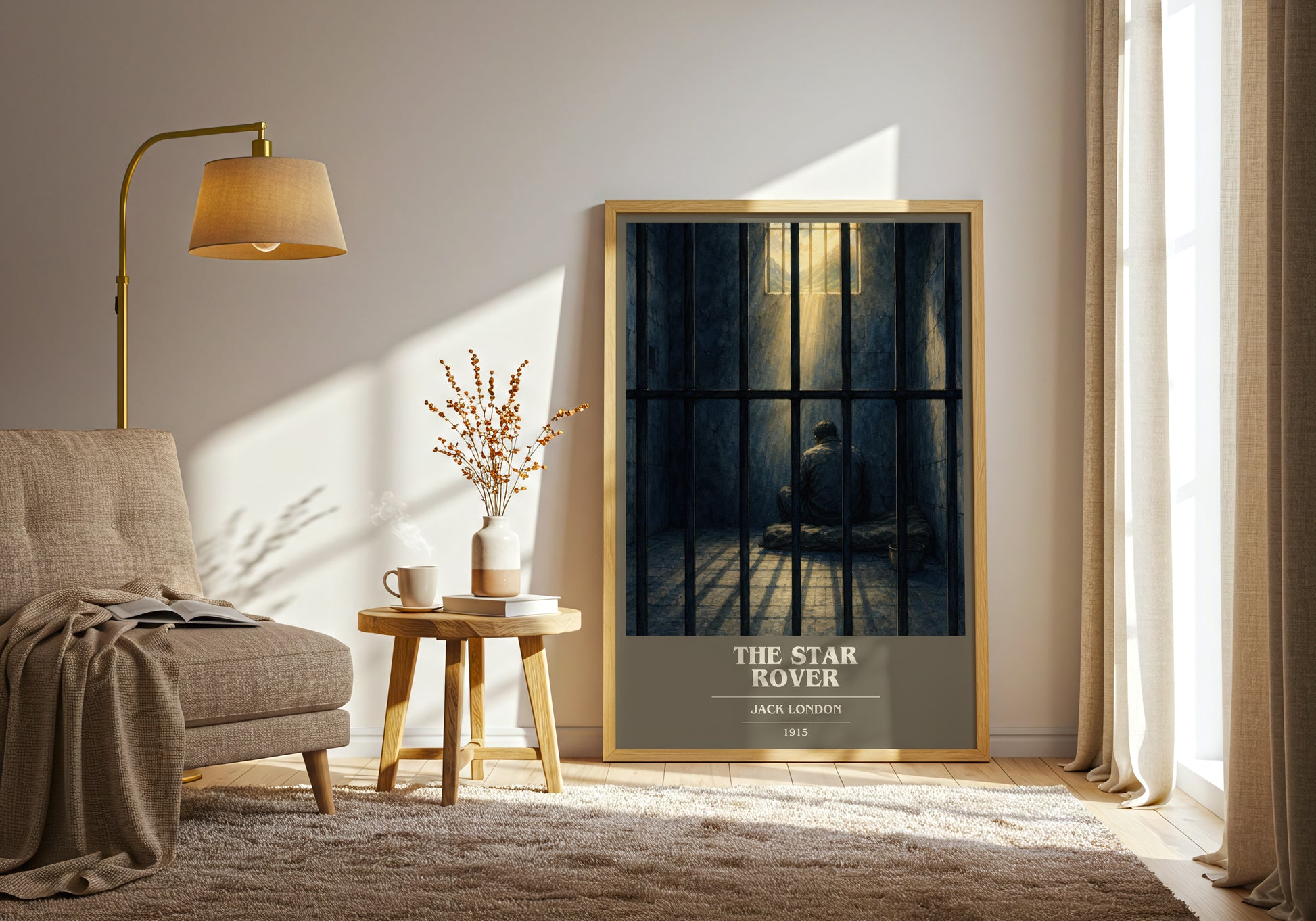 The Star Rover book cover print on bookshelf – Jack London fan gift
