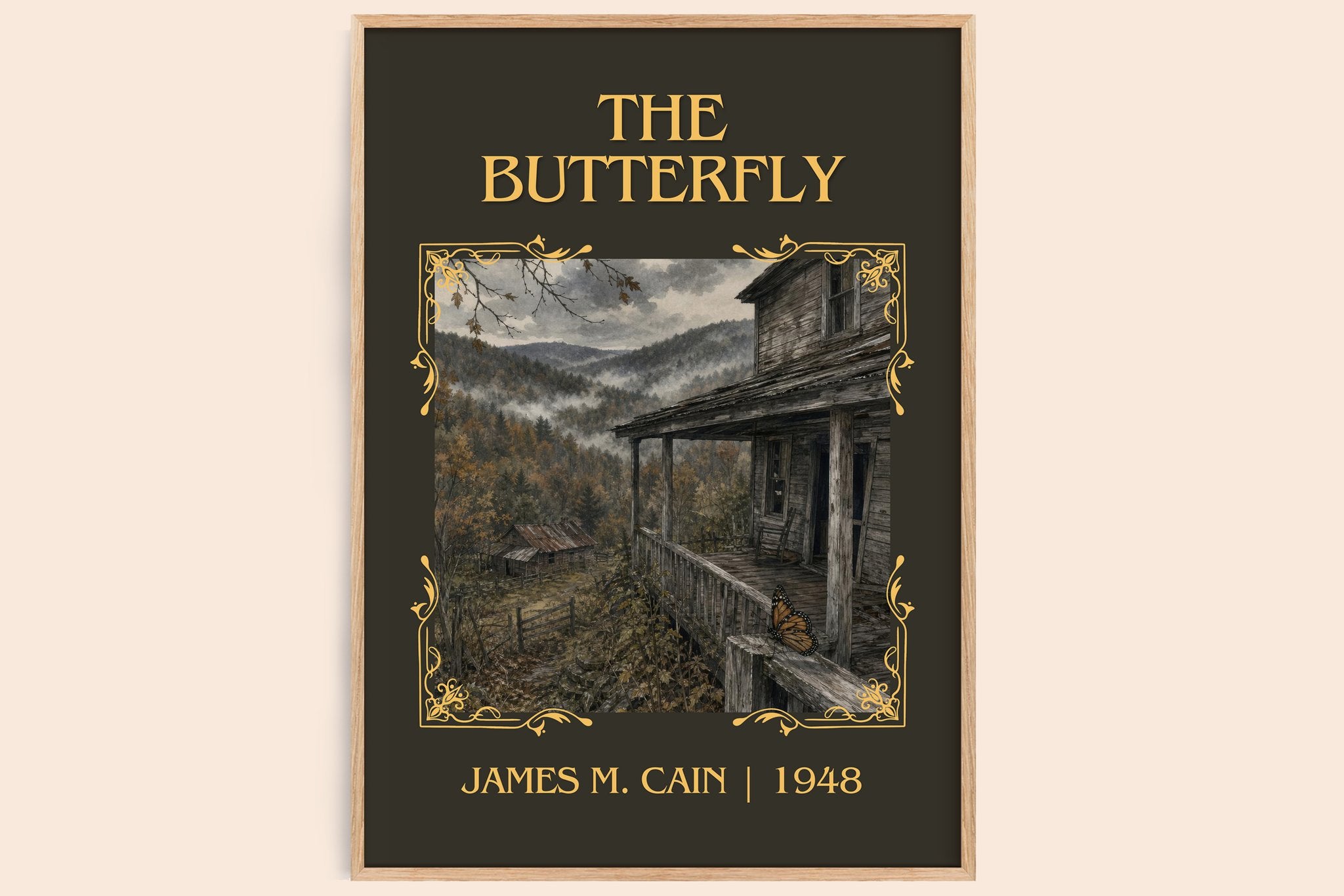 The Butterfly Classic Book Art Print by James M. Cain