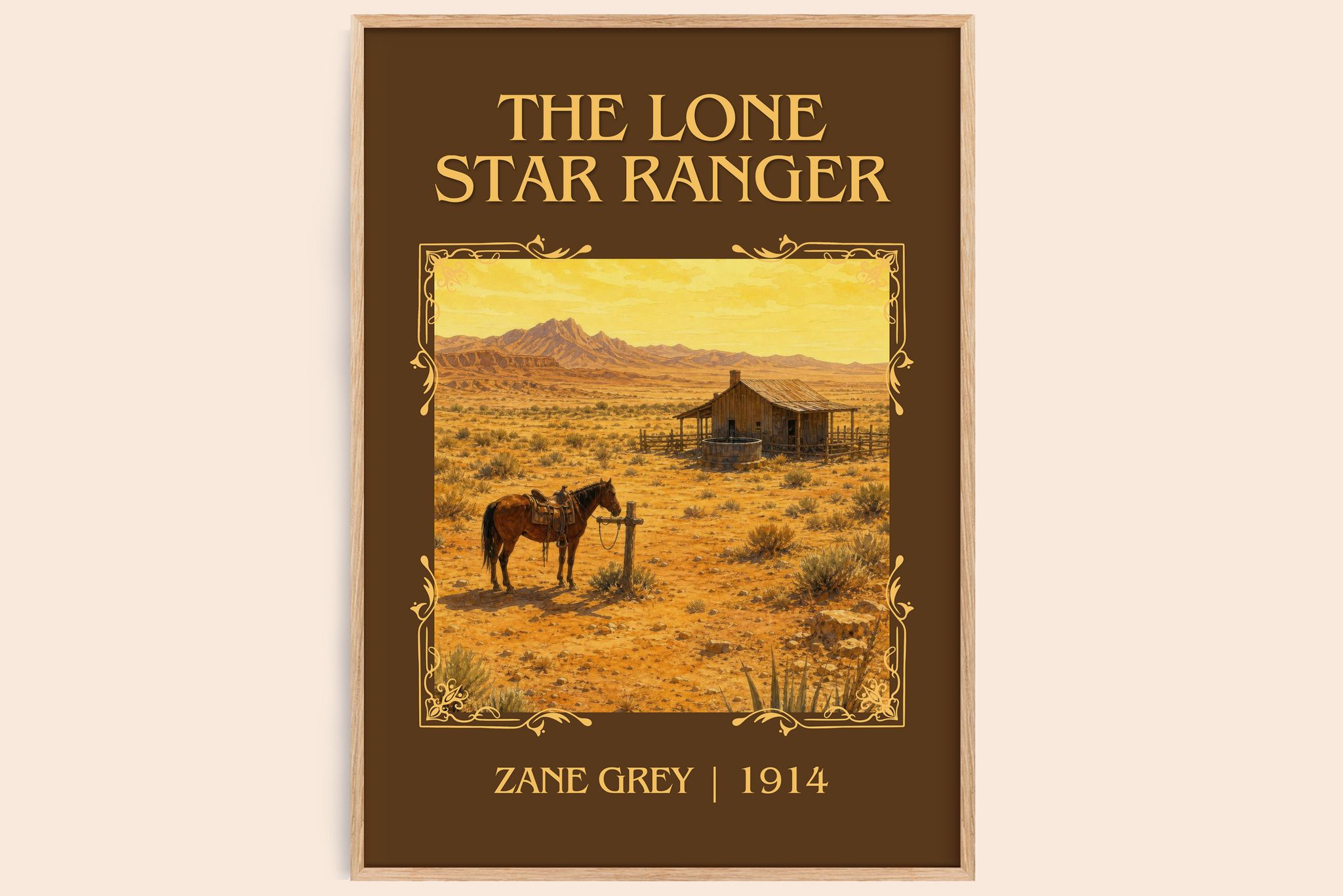 The Lone Star Ranger Classic Book Art Print by Zane Grey