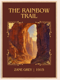 The Rainbow Trail Classic Book Art Print by Zane Grey – book poster