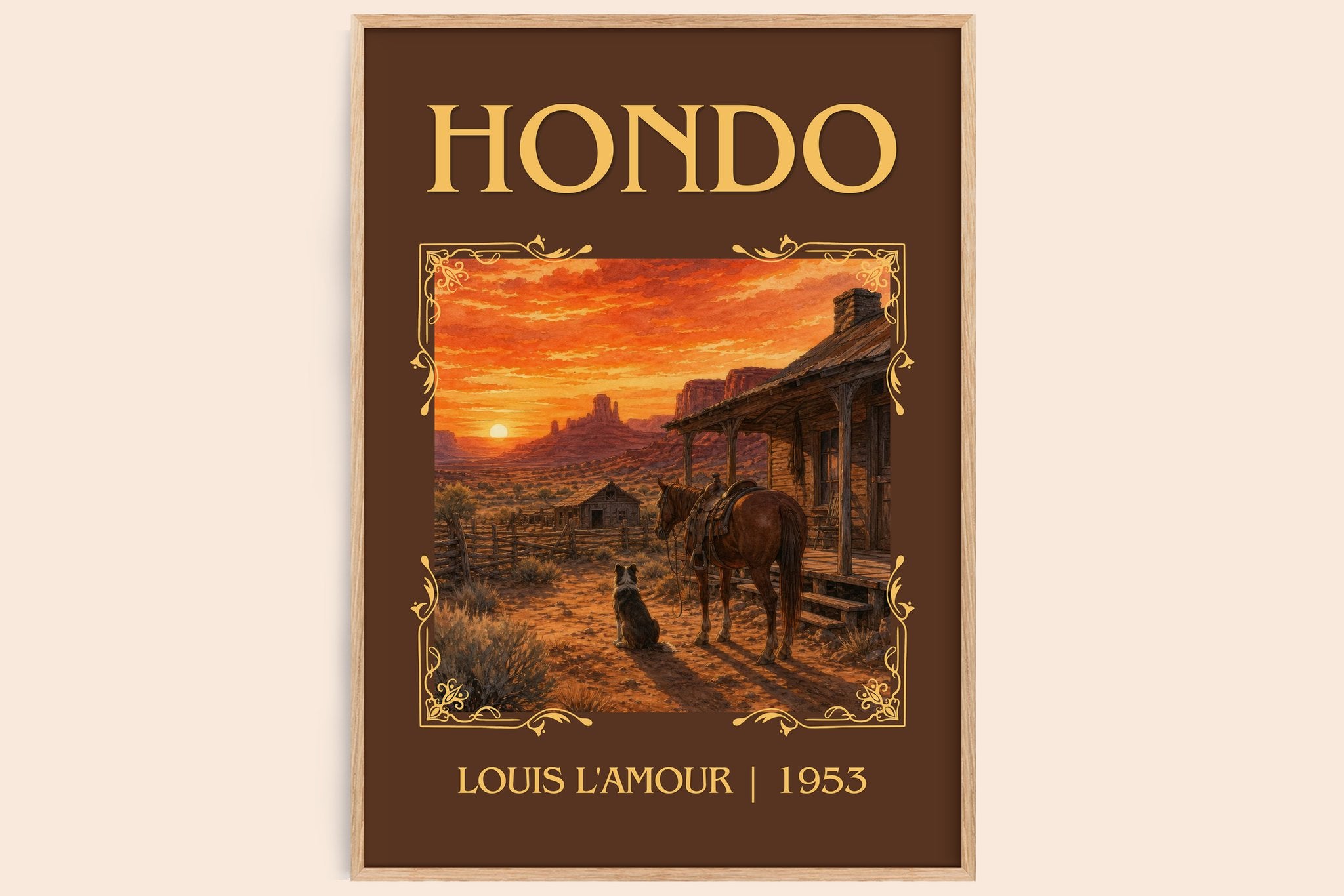 Hondo Classic Book Art Print by Louis L'Amour