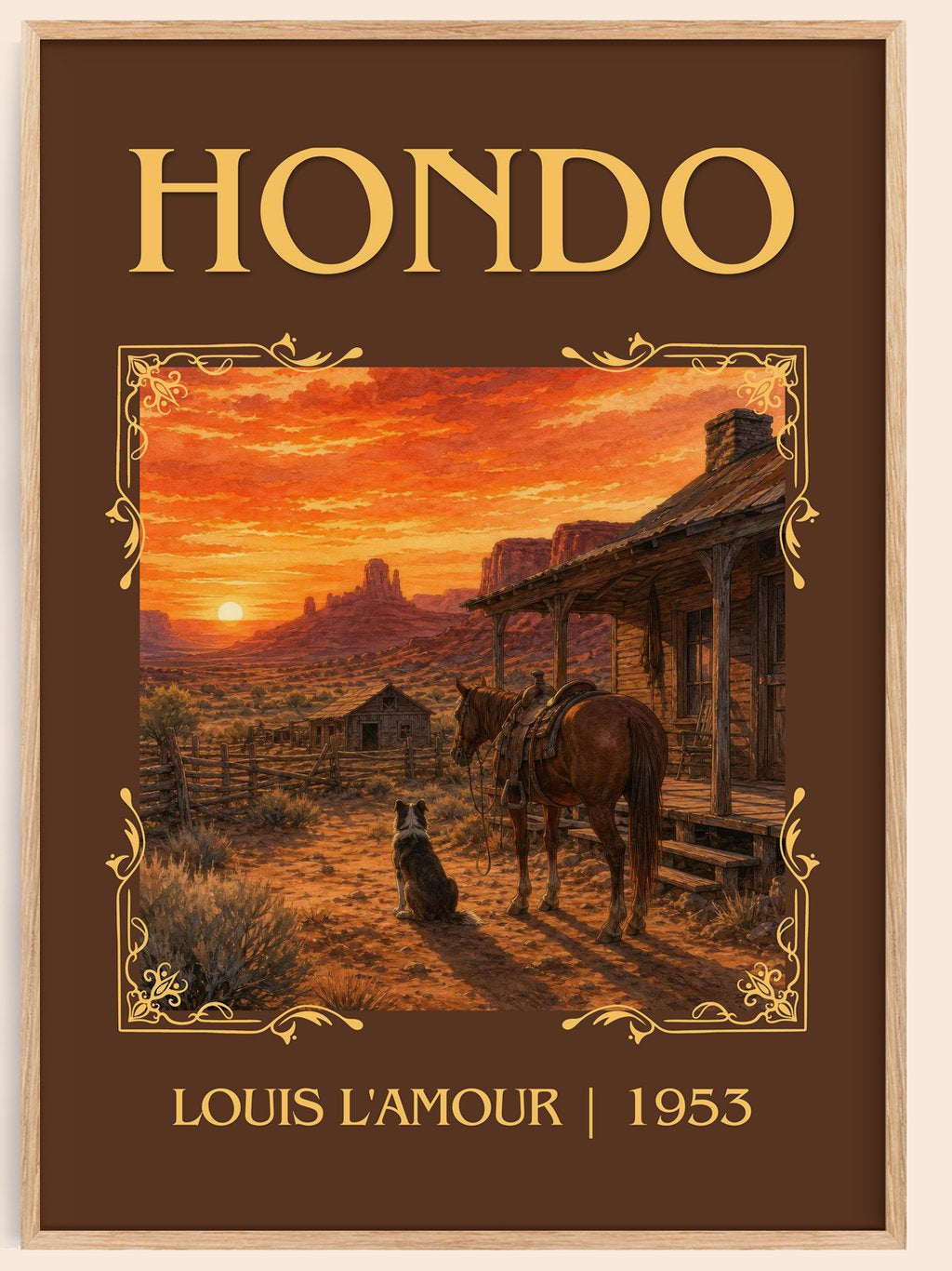 Hondo Classic Book Art Print by Louis L'Amour – book poster