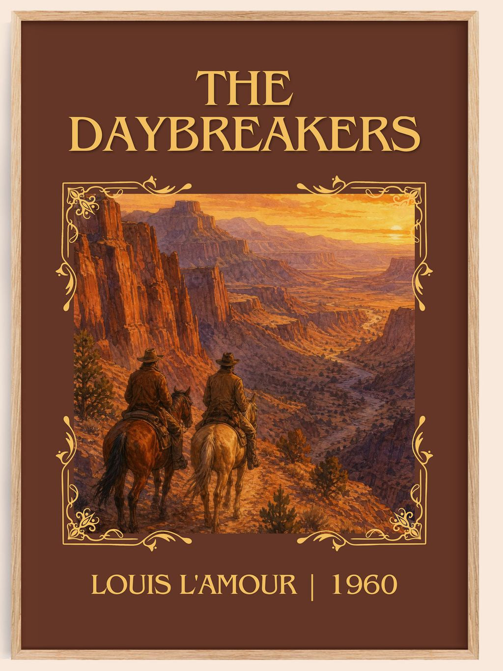 The Daybreakers Classic Book Art Print by Louis L'Amour – book poster