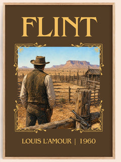 Flint Classic Book Art Print by Louis L'Amour – book poster