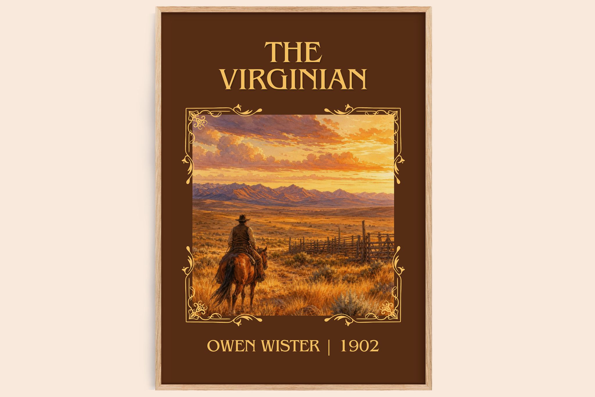 The Virginian Classic Book Art Print by Owen Wister