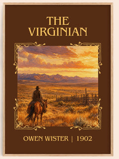 The Virginian Classic Book Art Print by Owen Wister – book poster