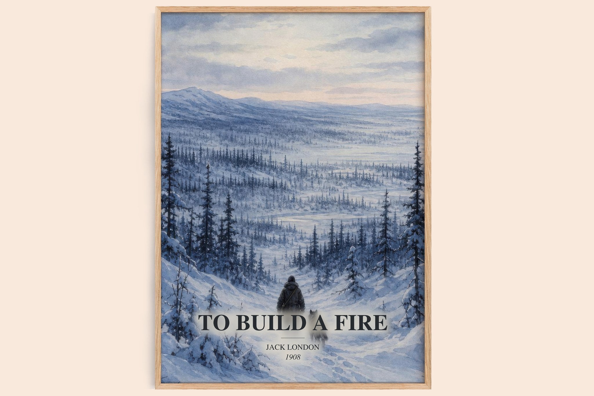 To Build A Fire Book Watercolour Illustration by Jack London
